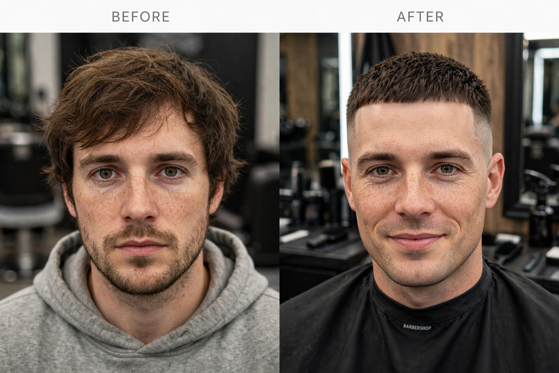 Before after skin fade transformation London