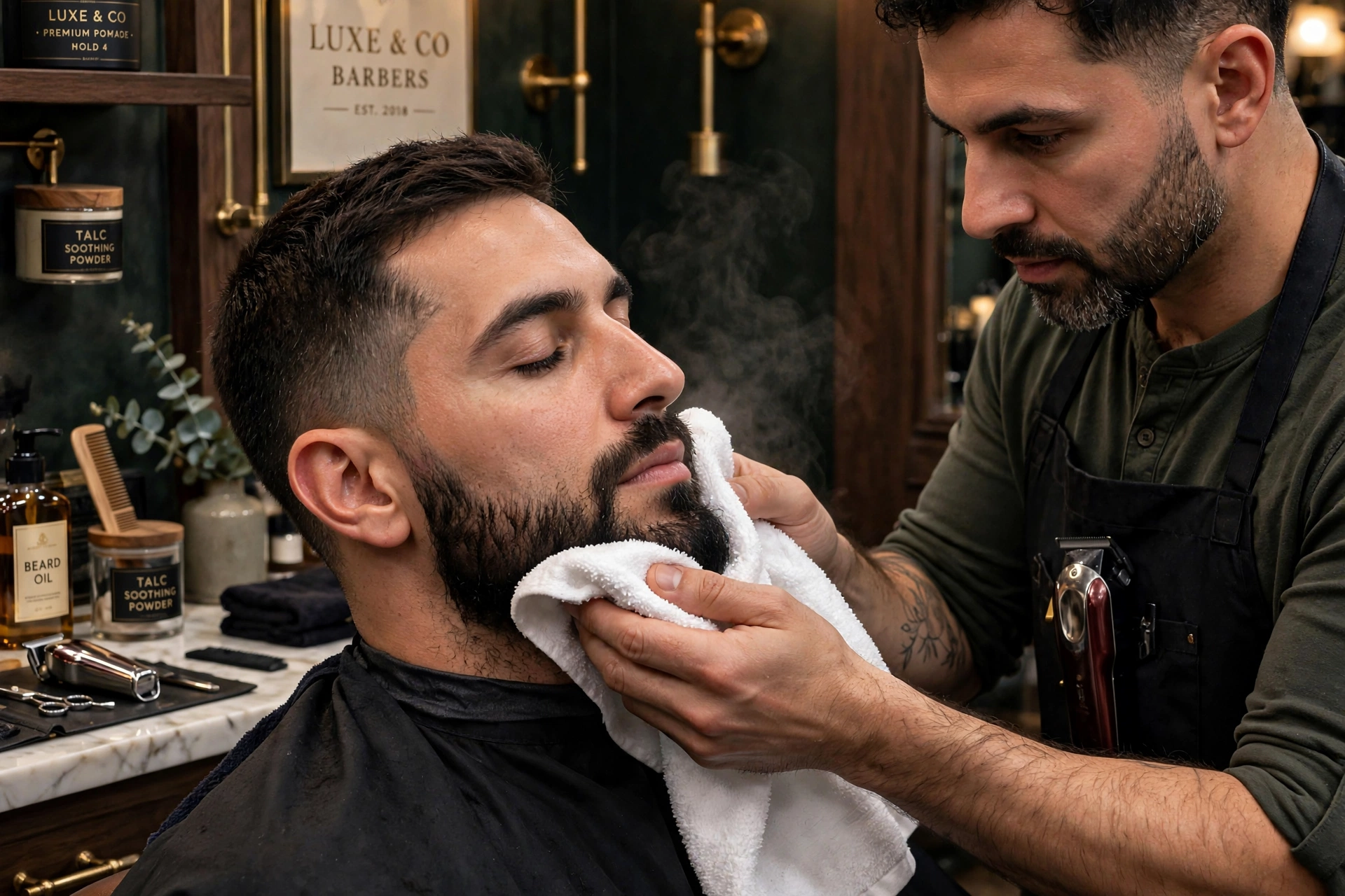 Hot towel beard trim Style Today